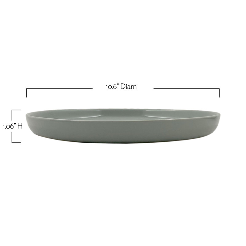 Assiette plate en grès Canvas Home, Bleu sarcelle