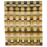 Carlisle Wool Geometric Area Rug in Green/Yellow