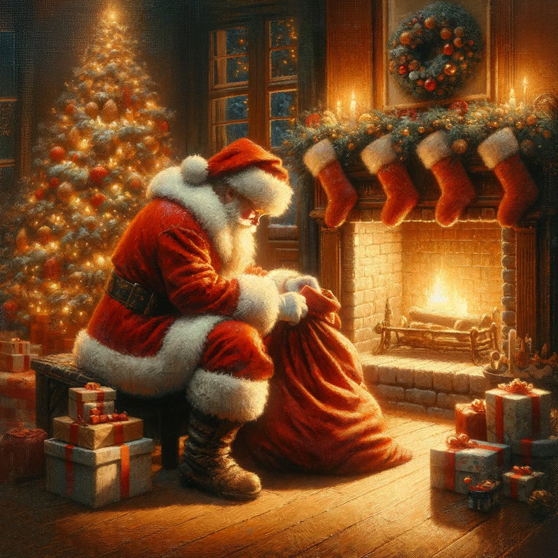 Yuletide Magic - impression sur toile tendue, H 12 po x l 12 po