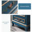 Vitrines bleues en bois massif