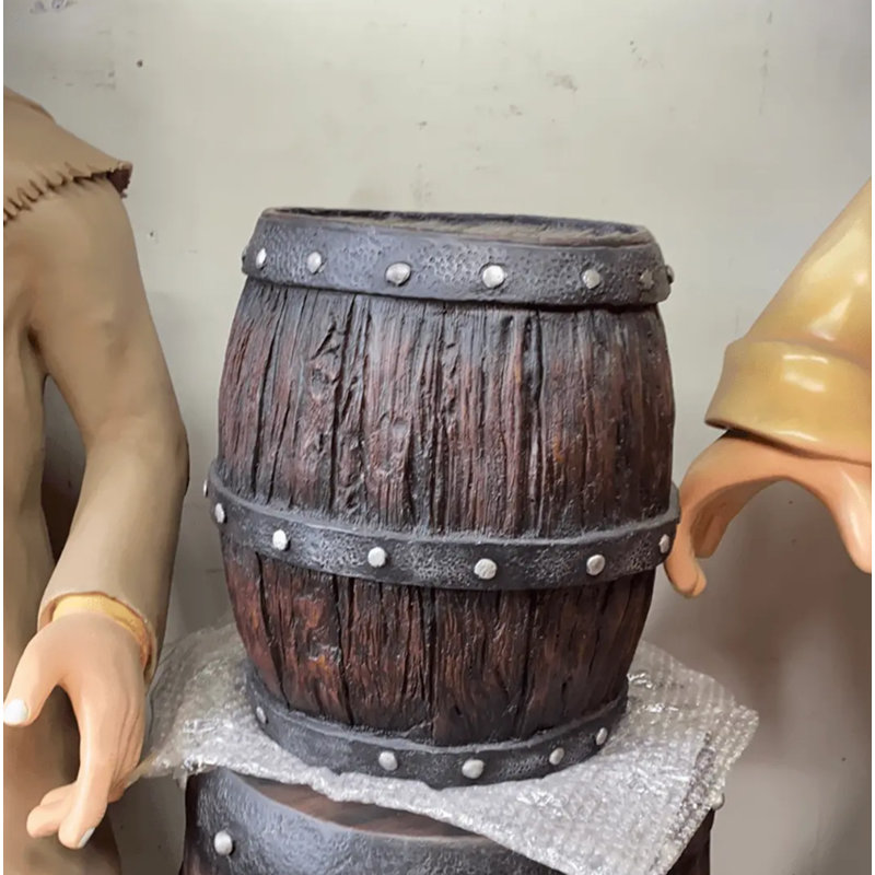 Petite statue de baril rustique