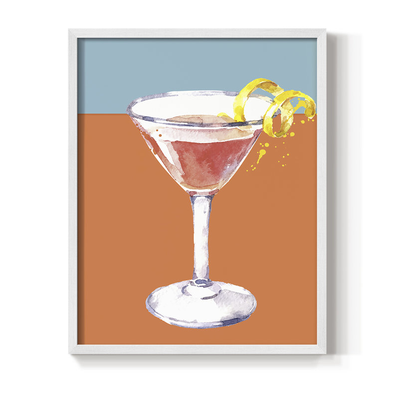 Neon Cosmo, reproduction encadrée - bois massif, H 11 po x l 9 po, Blanc
