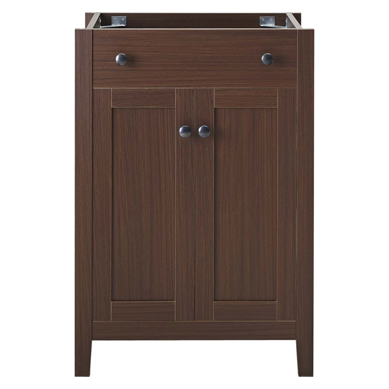 Nantucket 24" Walnut Wood Freestanding Bathroom Vanity Base