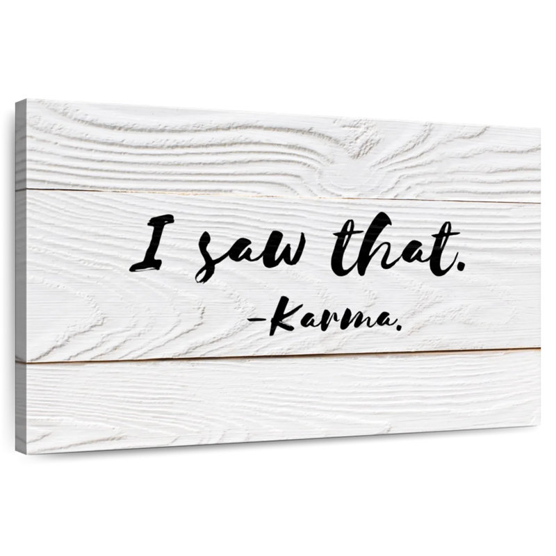 Humour Tergel Karma, typographie, H 16 po x l 24 po