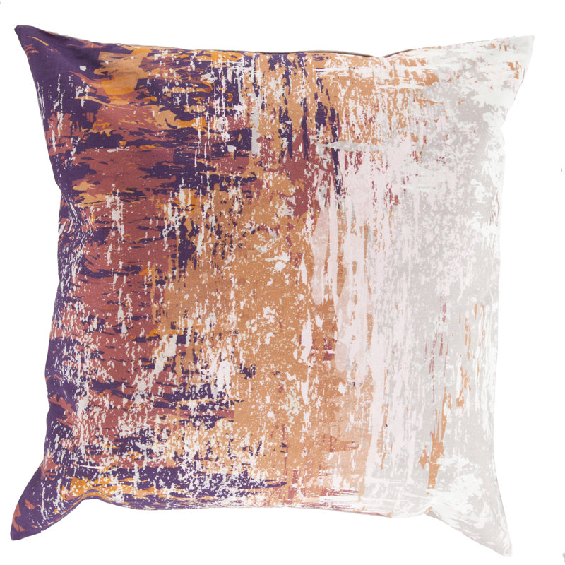 Coussin décoratif en coton, 18 po x 18 po, Tan, Duvet