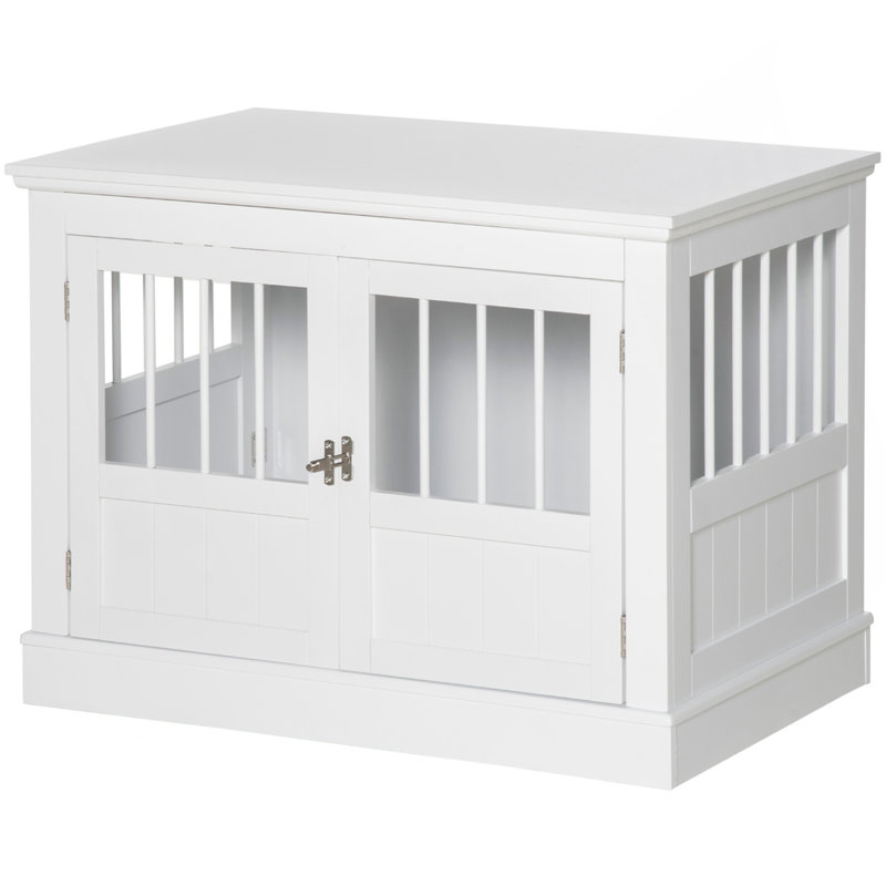 Table de bout avec cage triple pour chien PawHut