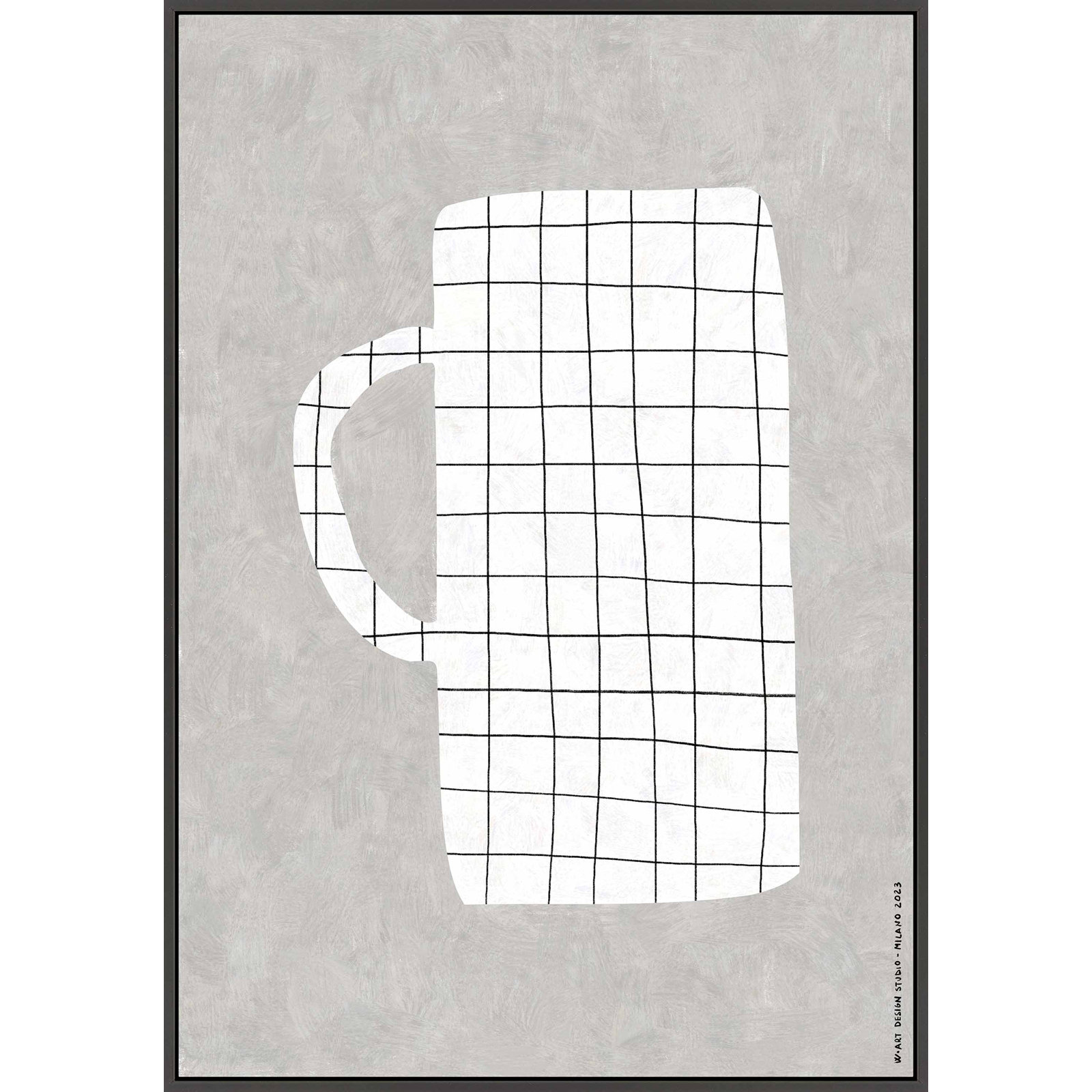 Cup 1 by Romina Gadler, Black Canvas Framed, 30" H x 21" W