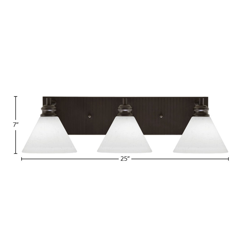 Éclairage pour meuble-lavabo à 3 lumières Jarlegaw, Espresso