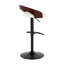 Ensemble de 3 tabourets de bar pivotants contemporains à hauteur réglable, base en chrome et siège en similicuir noir-1428458755-1428458766