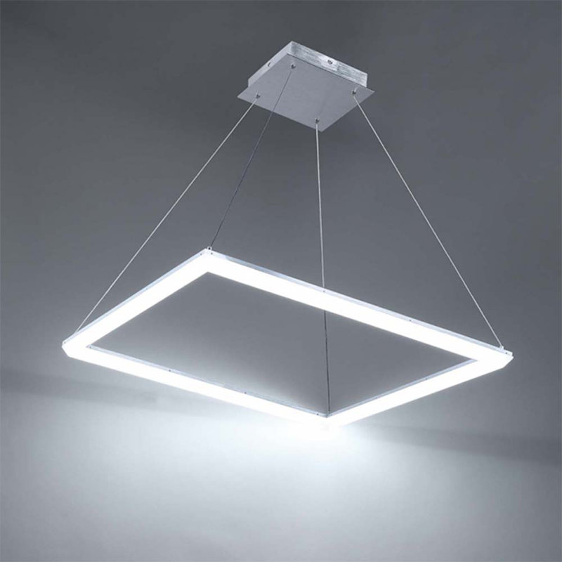 Guilherme 1 - Light LED Pendant, 28 Inches, Brushed Aluminum
