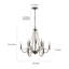 Lustre classique à 9 lumières de style bougie avec détails en bois Aurora -799613242-799613243
