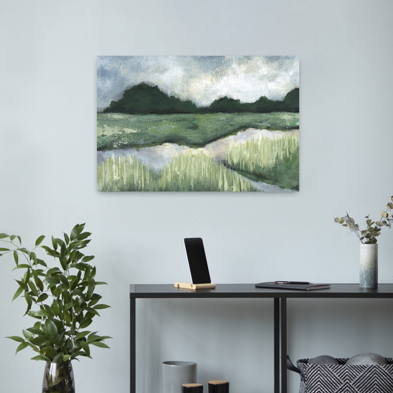 Solitude, paysage abstrait contemporain, art naturel, H 24 po x l 16 po