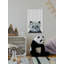«Floral Crowned Panda», reproduction d'art sur bois blanc-61297365