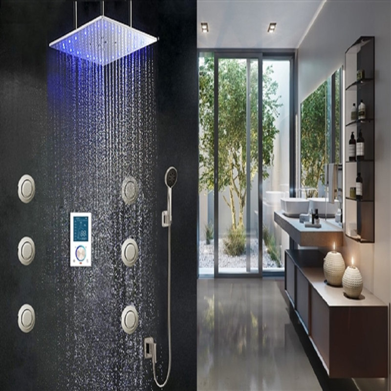 BathSelect 5-Function Embedded LED Ceiling Shower Electric-Powered, Luxury Spa Experience