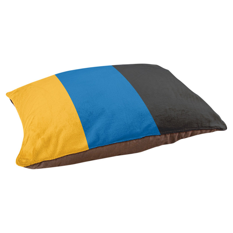 Coussin Golden State, Jaune doré californien / bleu royal / ardoise, Grand (l 40 po x P 30 po x H 14 po)