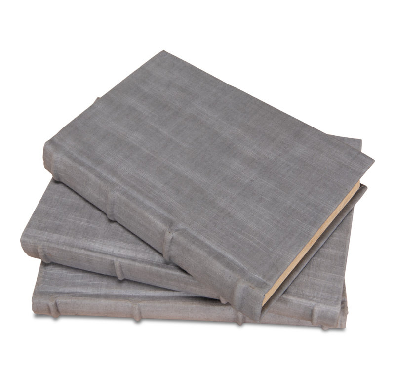 Ecru Handmade Decorative Book, Gray