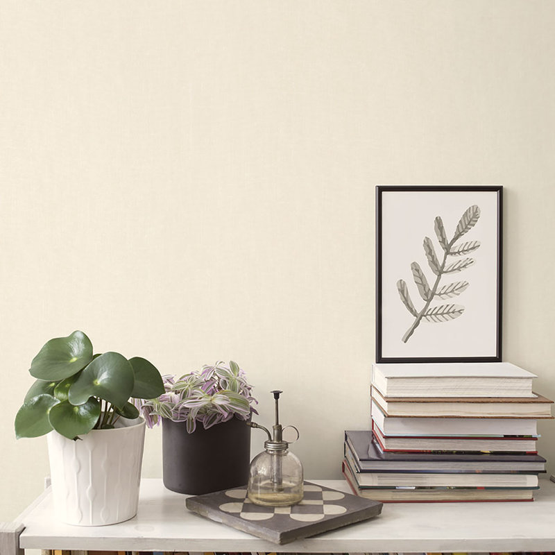 Geometrix 10m x 52.8cm Satin Wallpaper Roll, Cream