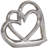 Elliekate Ceramic Abstract Overlapping Heart Decorative Silver Sculpture