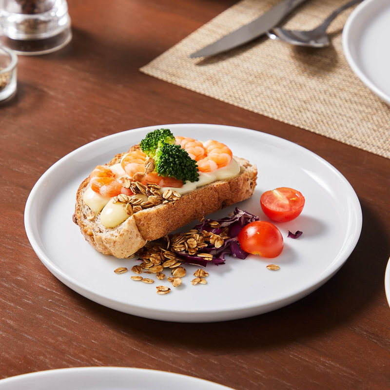 Piece Porcelain China Dinnerware Set - Service for 4, White