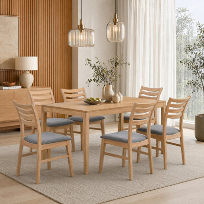 Watanabe 5-Piece Dining Set with Ladder Back Chairs