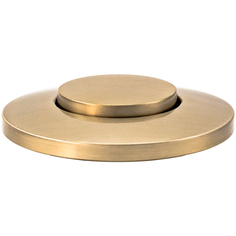 Sink Top Waste Disposal Air Switch and Dual Outlet Control Box, Flush Button, Champagne Bronze