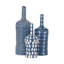 Ceramic Decorative Blue Vase with Varying Patterns Set