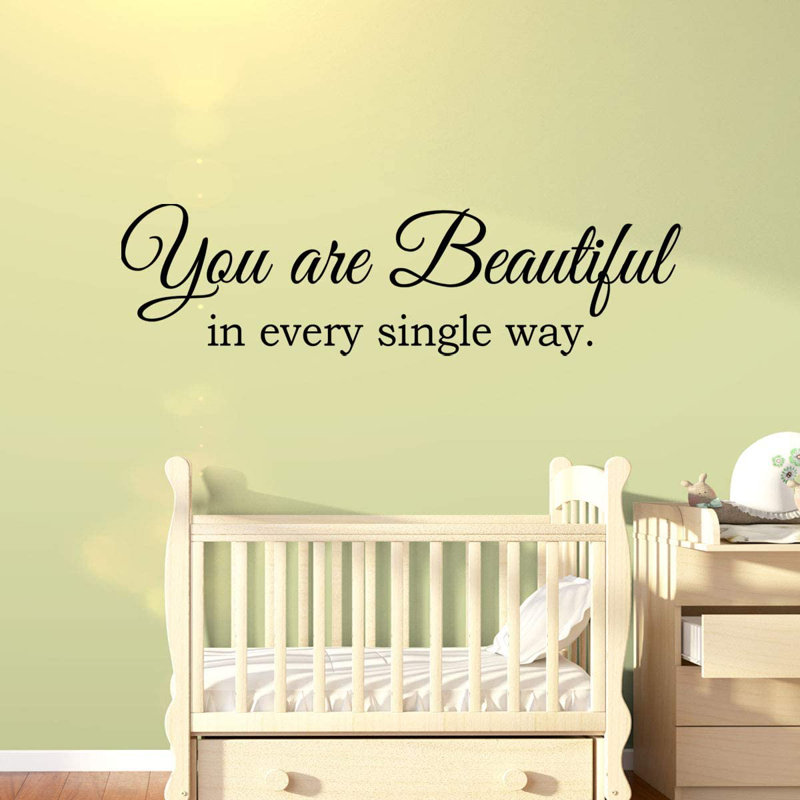 Décalcomanie murale en vinyle «You Are Beautiful in Every Way», H 8 po x l 30 po x P 0,5 po