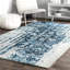 Tapis bleu/blanc-18100848