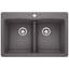 Diamond SILGRANIT 33" L x 22" W Double Bowl Drop-In/Undermount Kitchen Sink-2037236066