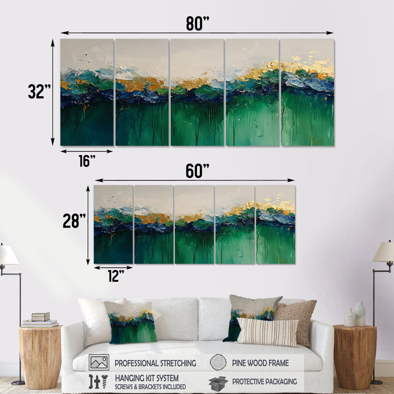 Neo expressionnisme de la bruine rythmique III - expressionnisme - ensemble de décorations murales modernes, 5