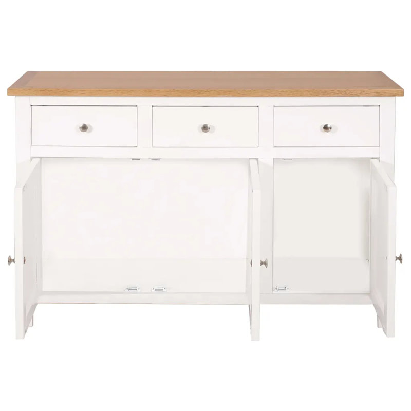 Milliken 110cm Solid Wood Sideboard, White