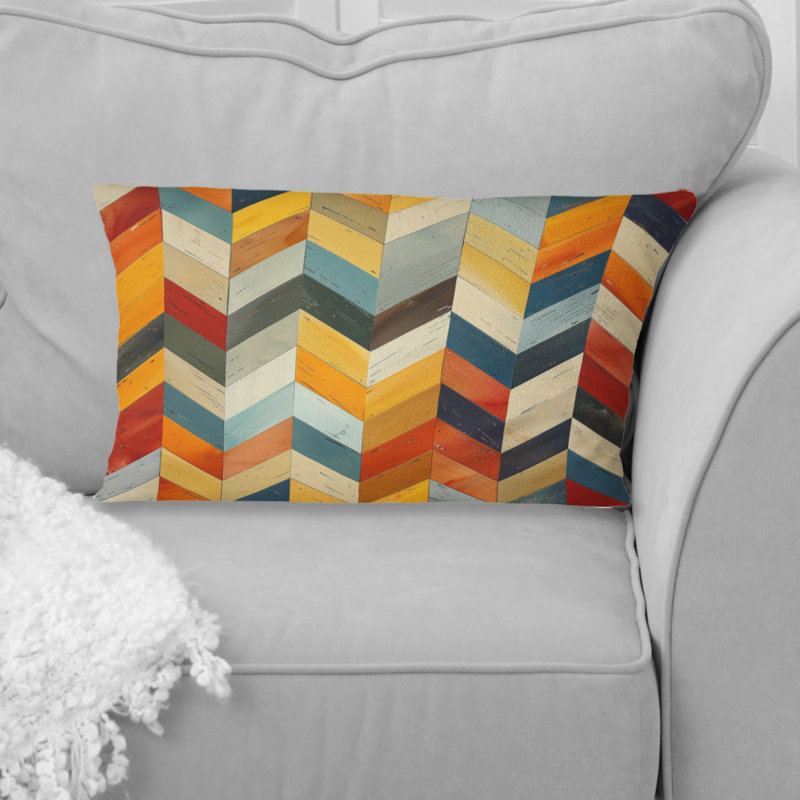 Coussin décoratif à chevrons