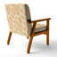 Chaise géométrique rembourrée avec accoudoirs Beige Angles-1912531279