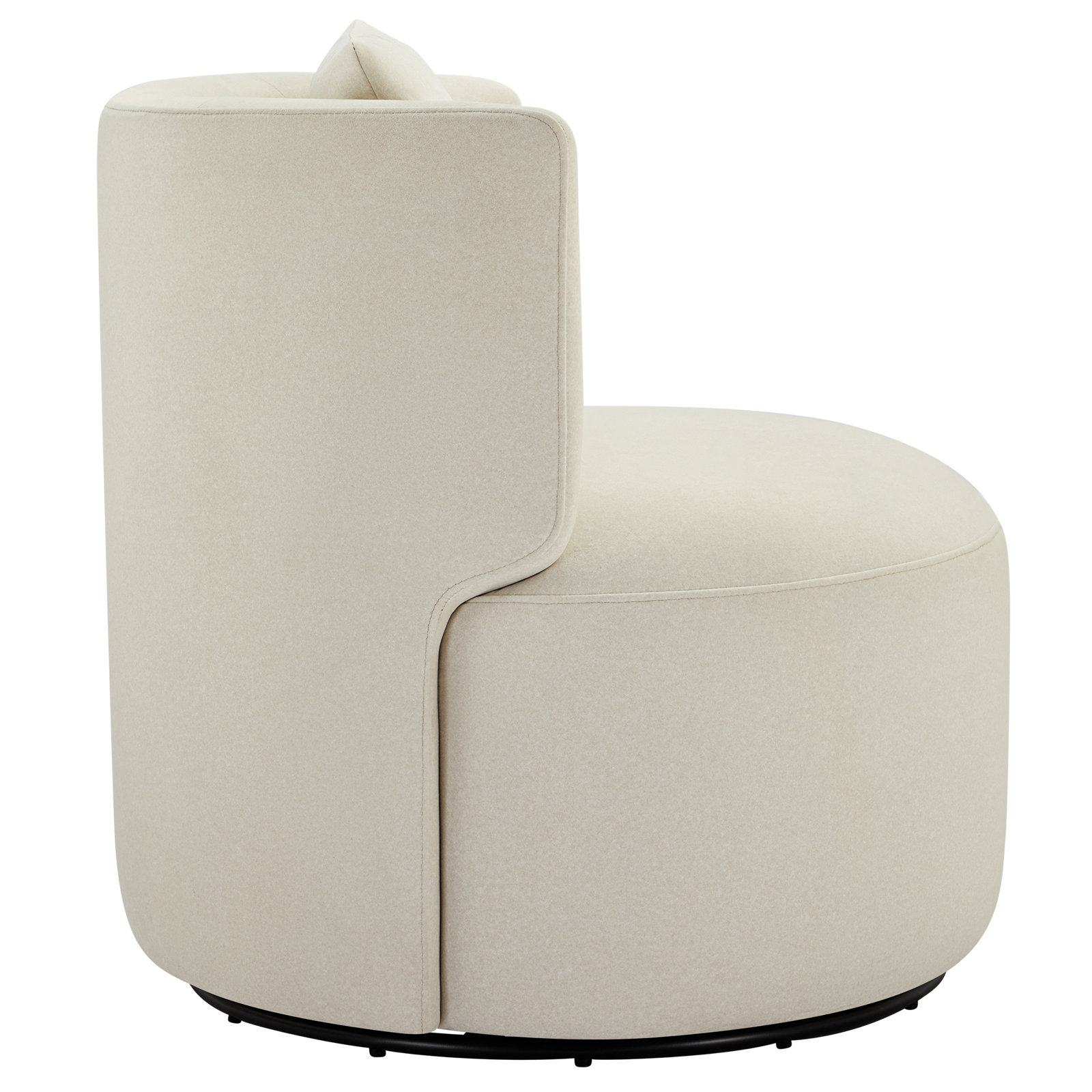 Belarus Swivel Accent Chair, Vesper Nature Velvet
