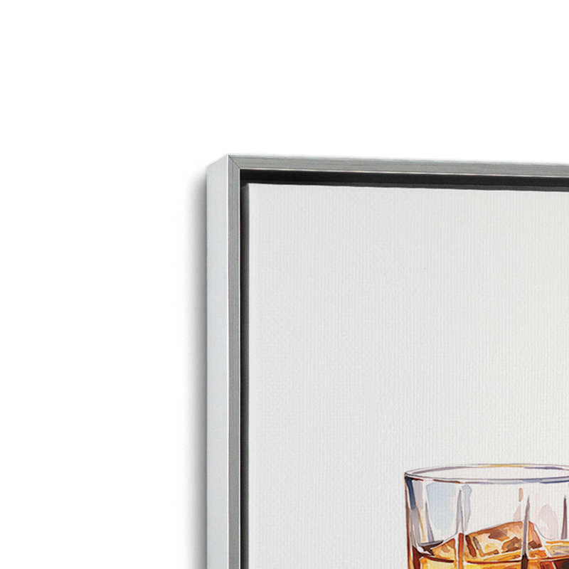 Impression quotidienne, "Luxueux" par Lux + Me Designs, Toile avec cadre, Silver, 32 W x 24 H