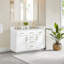 Meuble-lavabo double avec base en bois Gavino-148278212