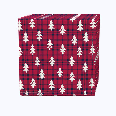 Cristinia 100% Cotton Plaid Square Napkin