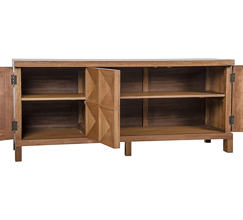 Quadrant 76'' W Solid Wood Sideboard, Dark Walnut
