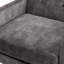 Fauteuil d'appoint à dossier capitonné Matson - Charbon-550103625