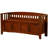 Rabeea 50" Wood Lift Top Split Seat Slat Back Storage Bench
