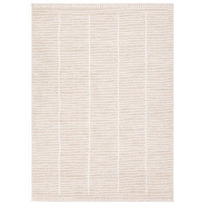 Union Rustic Vibe by Union Rustic Loehrke Powerloomed Stripes Tan/Taupe ...