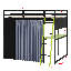 Lit mezzanine en bois-223592803