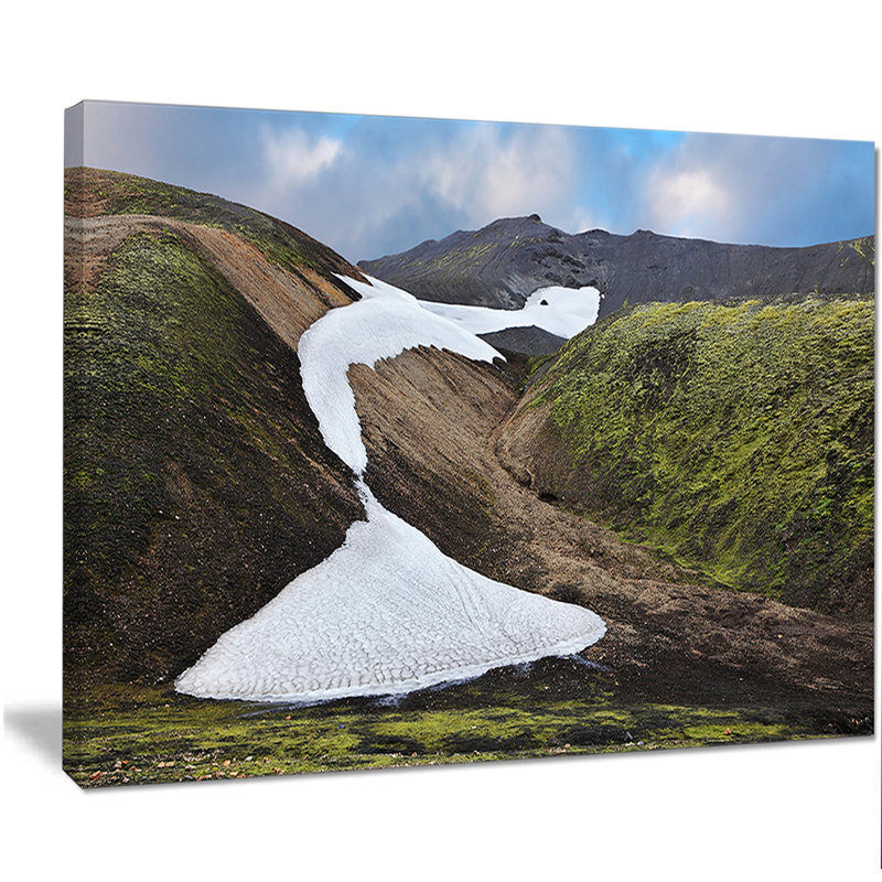 «White Spots Snowfields in Gullies», reproduction de photo sur toile tendue, H 12 po x l 20 po