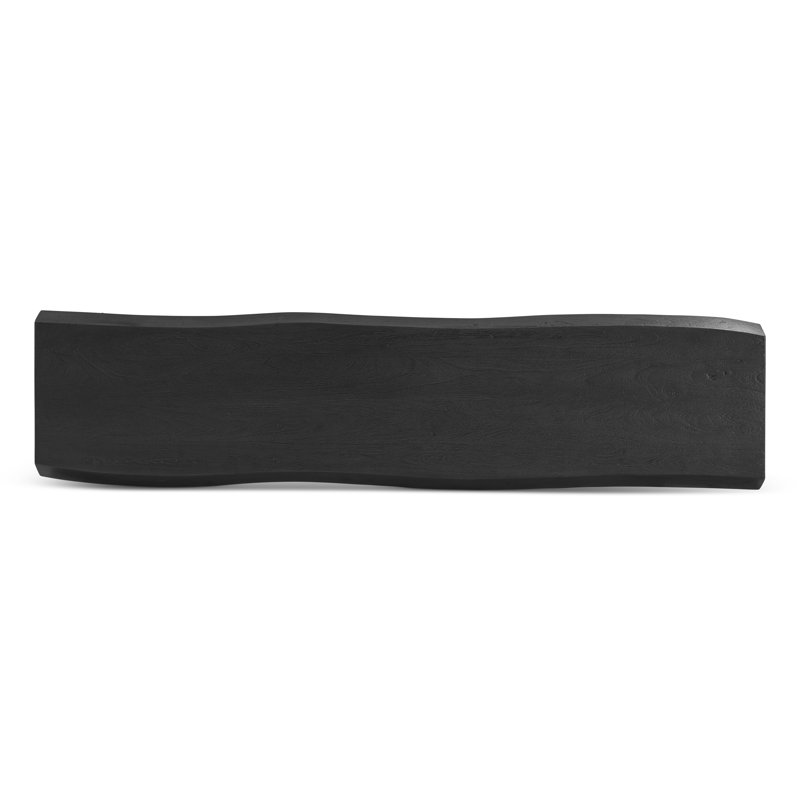 Modern Brazilian Bello Bench, 18" H x 65" W x 15" D, Ebonized