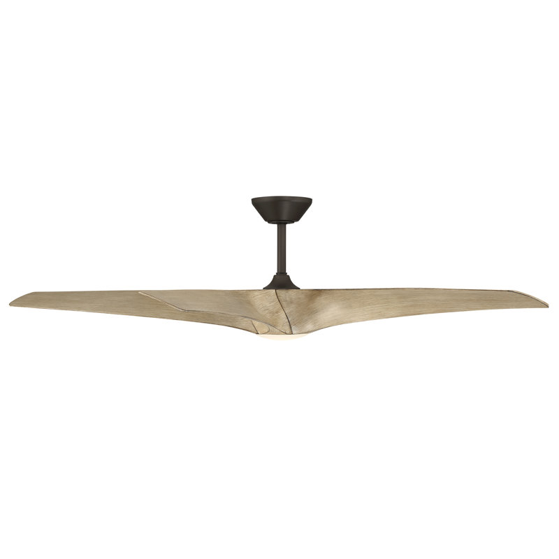 Ventilateur de plafond intelligent 62 po intérieur / extérieur Zephyr avec trousse d'éclairage à DEL sélectionnable 2700K-3000K-4000K-5000K et télécommande