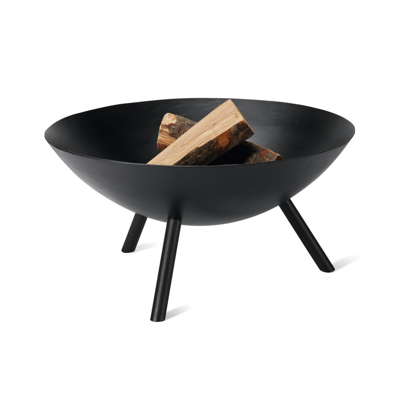 Round Steel Smokeless Fire Pit, 29cm H x 59cm W x 59cm D