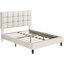 Size Modern Upholstered Bed Frame with Adjustable Square Tufted Headboard-99170189-93363910