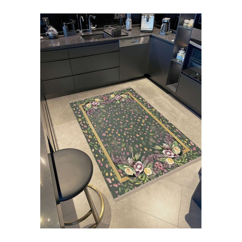 Tapis décoratif lavable à la machine Rio, Sous-tapis rectangulaire 3 pi 11 po x 5 pi 11 po i