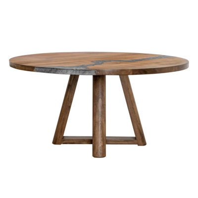 Argent, table de salle à manger ronde