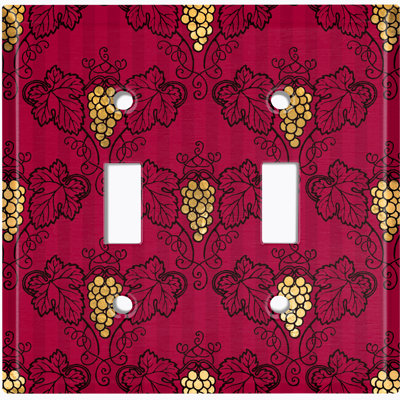 Patterned 2 - Gang Toggle Light Switch Standard Wall Plate
